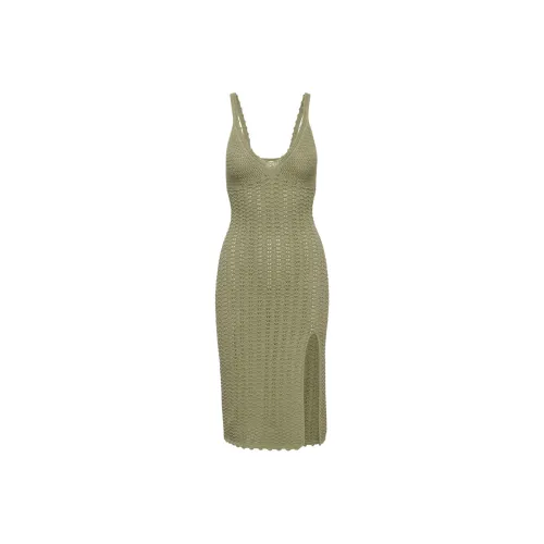 ARITZIA WILFRED Evie Midi Dress Slip Dress Women's Bosana Green