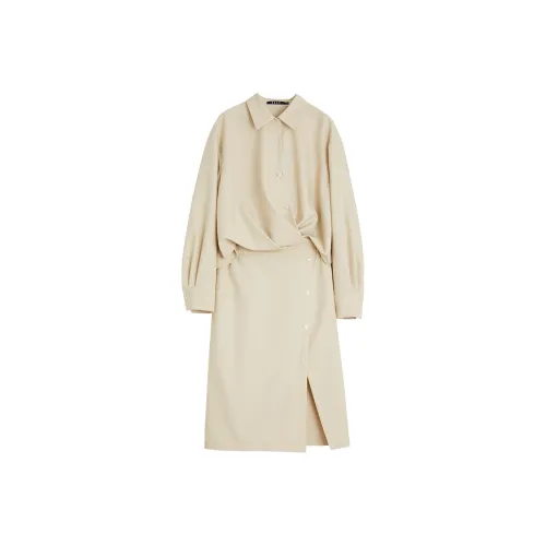 ELLE Длинное платье с длинными рукавами женское