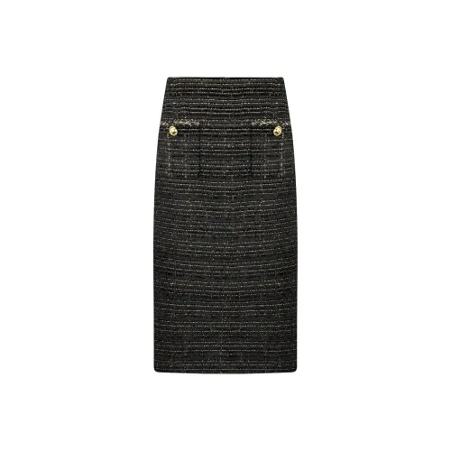 KARL LAGERFELD Повседневный Длинный Юбка Женские Черный