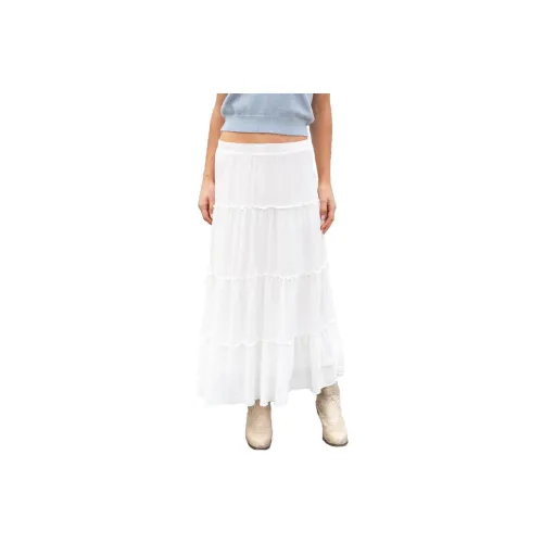 Brandy Melville Белые Женские Повседневные Длинные Юбки