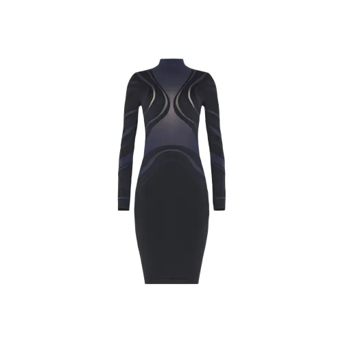 WOLFORD Длинное платье с длинными рукавами женское многоцветное