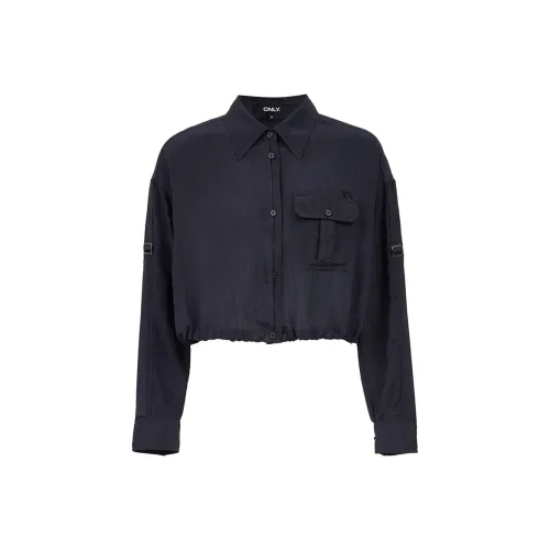 Only E40 Агатовый черный Женские рубашки