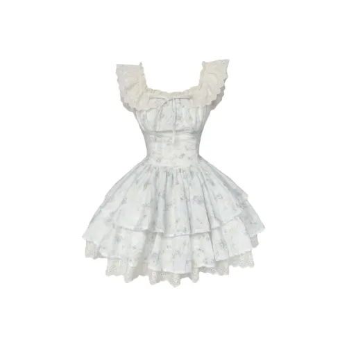 PLAY BUSH Без рукавов Платье Женское Синее