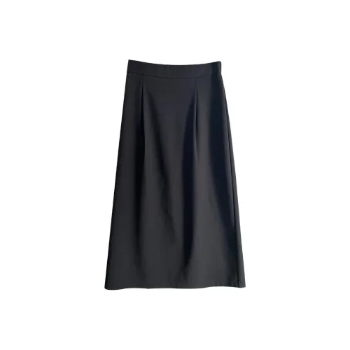 Lulupeach Повседневный Длинный Юбка Женские Черный