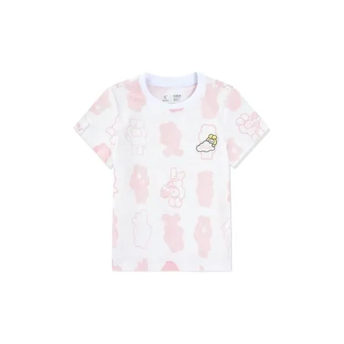 QIAODAN x FUKILAND T-рубашка Белая с принтом по всей поверхности Детская