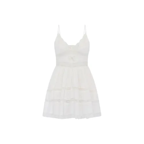 LOVESHACKFANCY Slip Платье Женское Белое