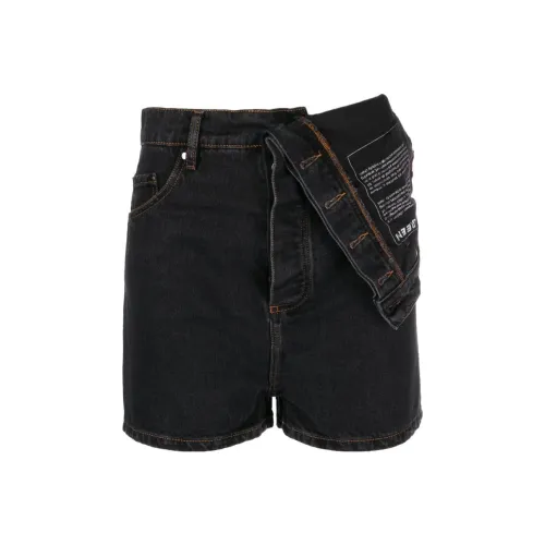Y/Project Женские джинсовые шорты черного цвета