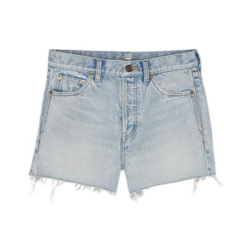 SAINT LAURENT SS22 Джинсовые шорты Женские Синие