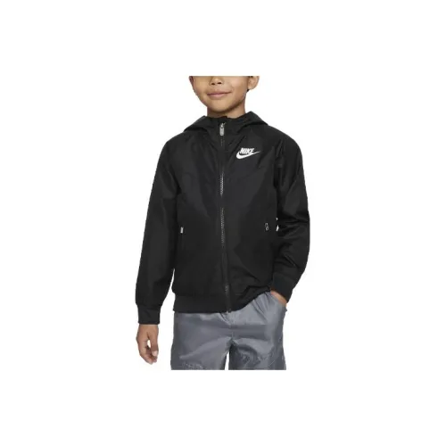 nike Куртки Пальто Детская одежда Sportswear WINDRUNNER Черный Детский