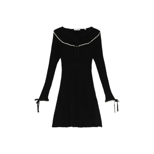 DOEN RAFAELA Платье Длинное с длинными рукавами Женское Черное