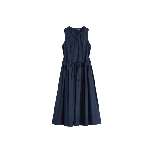 Inman Без рукавов Платье Женское Темно-синий