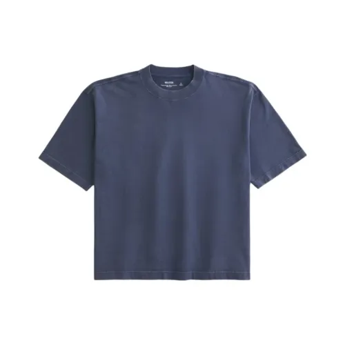 Hollister T-Shirt Мужская Промытый Морской Синий