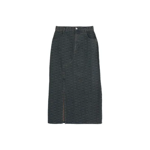 SETIROM Повседневный Длинный Юбка Женские Темно-синий