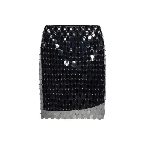 Paco Rabanne Черные Женские Повседневные Длинные Юбки