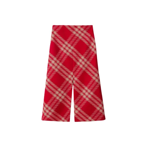 Burberry Повседневный Длинный Юбка Женские Красный