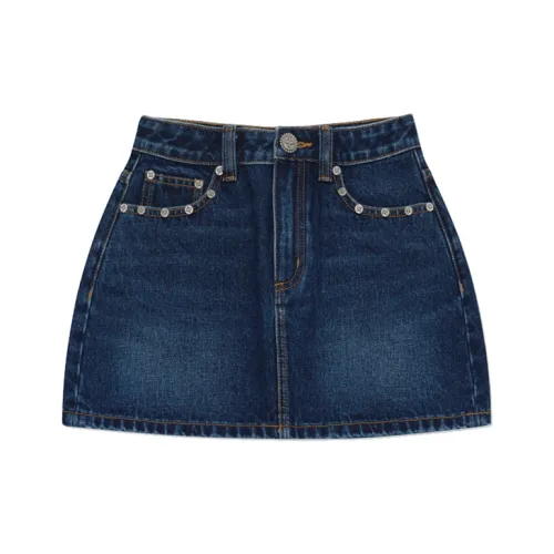 SMFK Глубокий морской синий Женские джинсовые короткие юбки