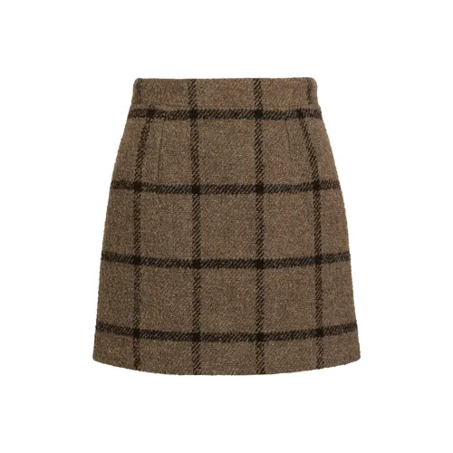 Patou SS24 Повседневные короткие юбки Женские Умбра