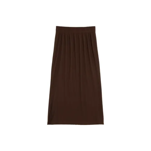 SETIROM Кофе Женские Повседневные Длинные Юбки