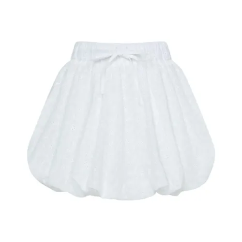 Letter From Moon Ellie Кружево Воздушный шар Тыква Юбка Повседневные короткие юбки Women's White Белый