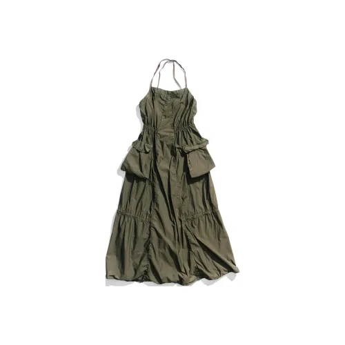 OUR LEGACY A.1 WORK SHOP CRAFT Series Оливково-зеленый Женские Слиплатья