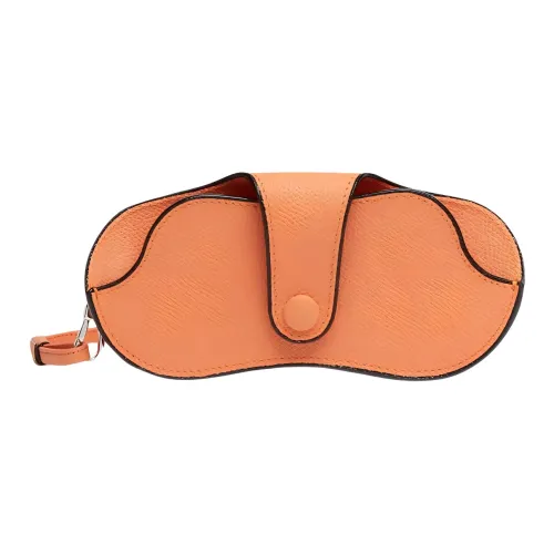 Valextra Millepunte Телячья кожа Чехол для очков Женские Персиково-оранжевый