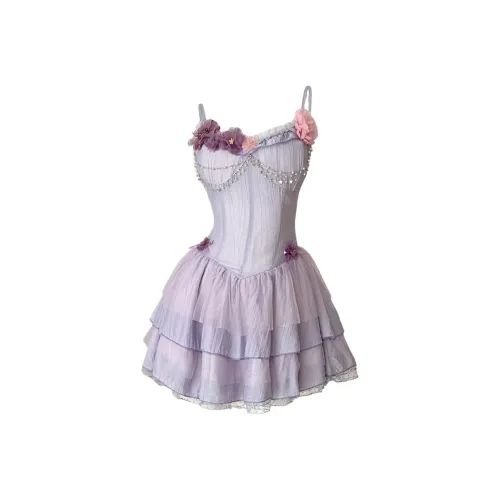 CHARM GLOW Slip Платье Женское Фиолетовое