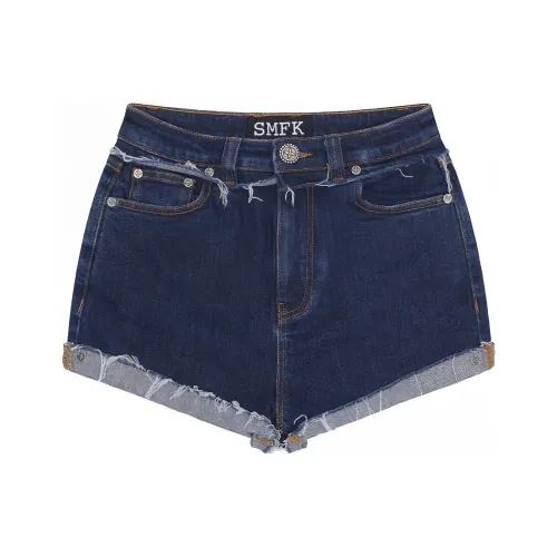 SMFK SS23 Джинсовые шорты Женские Глубокий морской синий