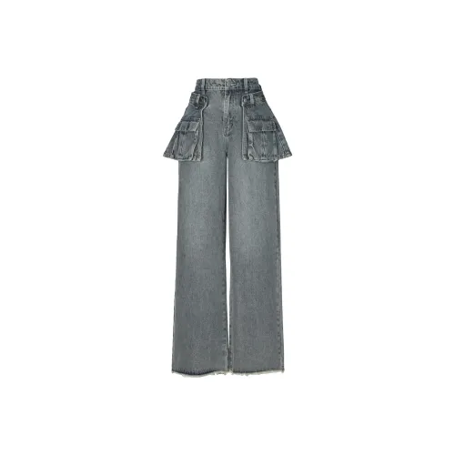 Snbl Серо-голубые Женские Джинсы