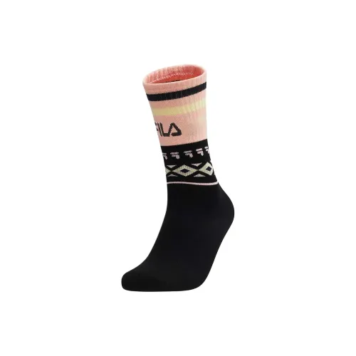 FILA 1 шт Глубокий черный Женские Колено высокие Носки