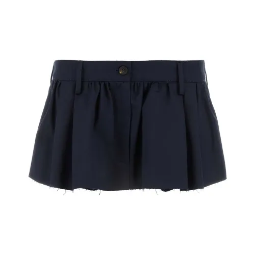 MIU MIU Повседневные короткие юбки женские Морской синий