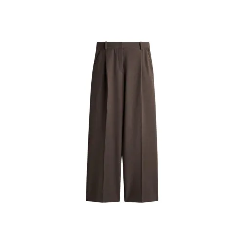 H&M Темно-умбровые женские костюмные брюки
