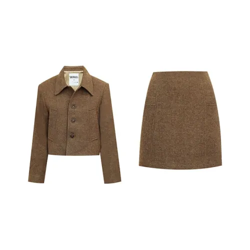 Little pull Коричневый Женские Комплекты с юбкой