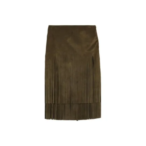 MaxMara Повседневный Длинный Юбка Женские Коричневый