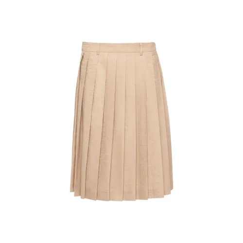 MIU MIU Бежевые Женские Повседневные Длинные Юбки