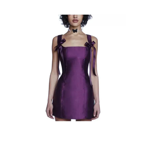 CPAURA Без рукавов Платье Женское Фиолетовое