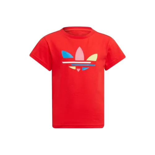 Adidas Originals T-Shirt Ярко-розовый Красный Флуоресцентный Детский