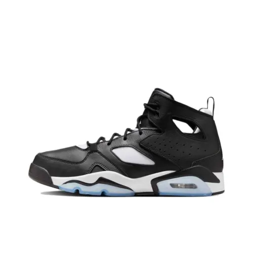 Jordan Flight Club 91 Противоскользящий Устойчивый к истиранию MID Баскетбольные кроссовки Мужской Черный
