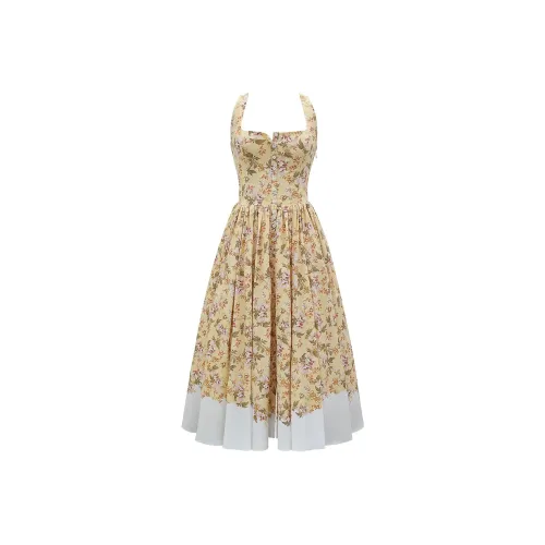 HOUSE OF CB Alba Slip Платье Женские HONEYFLOWER Мед Многоцветный