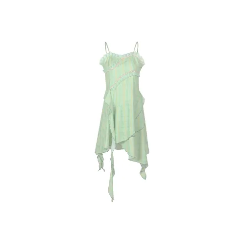 ZCDECO Slip Платье Женское Зеленое