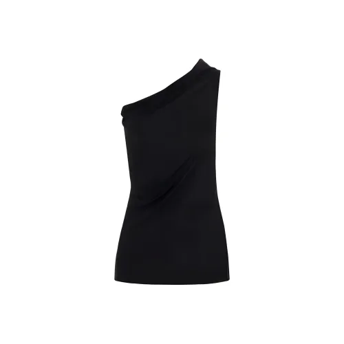 RICK OWENS Черное женское платье без рукавов
