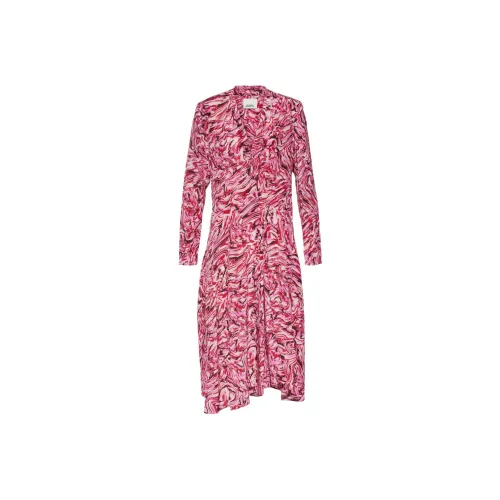 ISABEL MARANT Red Женские Длинные Платья с Рукавами