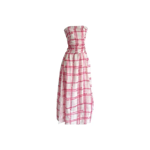 MTHE Без рукавов Платье Женское Красное