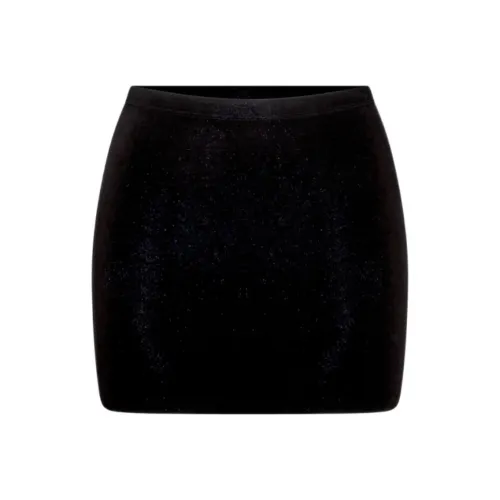 Khy DROP 006 Sueded Эластичный Ультра Мини Юбка Повседневная Короткая Юбка Женская Черный Черный