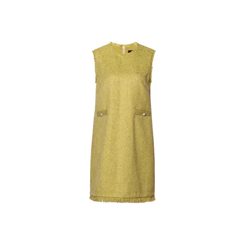 ROEYSHOUSE Без рукавов Платье Женское Желтый Зеленый