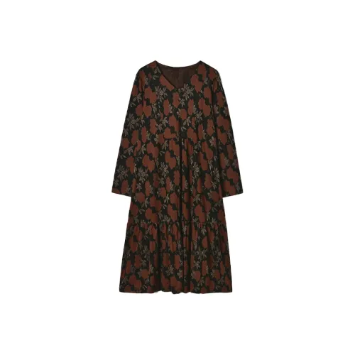 Mapping Длинное платье с длинными рукавами женское многоцветное