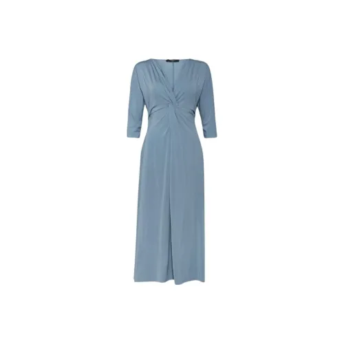 WEEKEND MaxMara Синий Женские Длинные Платья с Рукавами