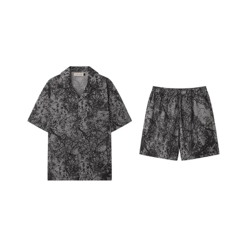 CICADAHOME Летняя одежда Разреженная тень Sets Мужские Пижамные комплекты