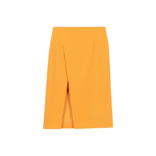 Maje Повседневный Длинный Юбка Женские Желтый