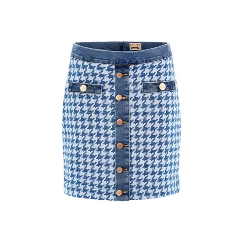 GUESS Повседневные короткие юбки Женские Blue
