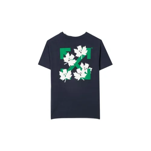 Off Белый FW21 T-рубашка Детский Синий